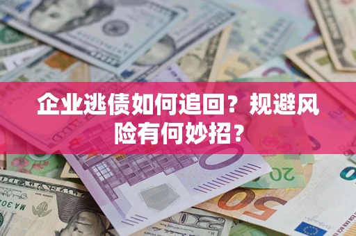 武汉企业逃债如何追回？规避风险有何妙招？