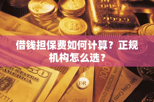 武汉借钱担保费如何计算？正规机构怎么选？