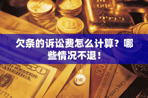 武汉欠条的诉讼费怎么计算？哪些情况不退！