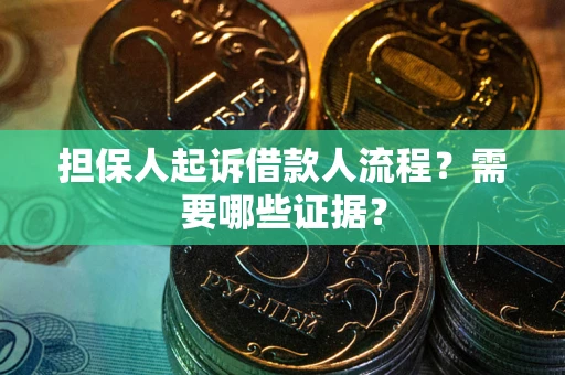 武汉担保人起诉借款人流程？需要哪些证据？