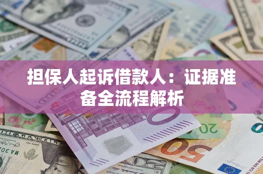 武汉担保人起诉借款人：证据准备全流程解析