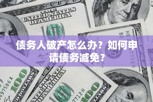 武汉债务人破产怎么办？如何申请债务减免？