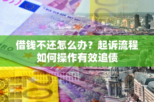 武汉借钱不还怎么办？起诉流程如何操作有效追债