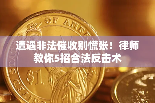 武汉遭遇非法催收别慌张！律师教你5招合法反击术