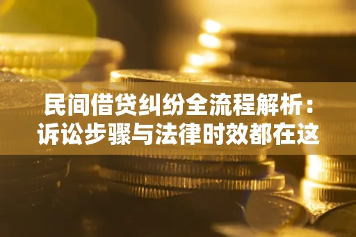 武汉民间借贷纠纷全流程解析：诉讼步骤与法律时效都在这儿了