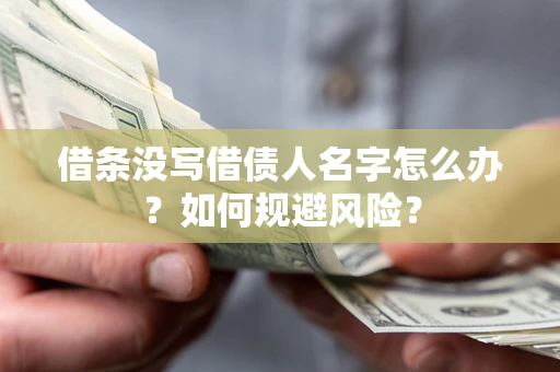 武汉借条没写借债人名字怎么办？如何规避风险？