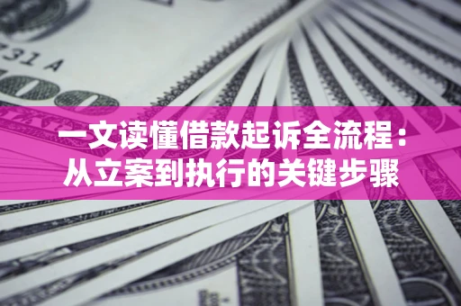 武汉一文读懂借款起诉全流程：从立案到执行的关键步骤